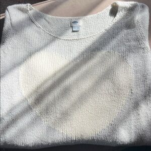 Old Navy gray and cream Heart Sweater